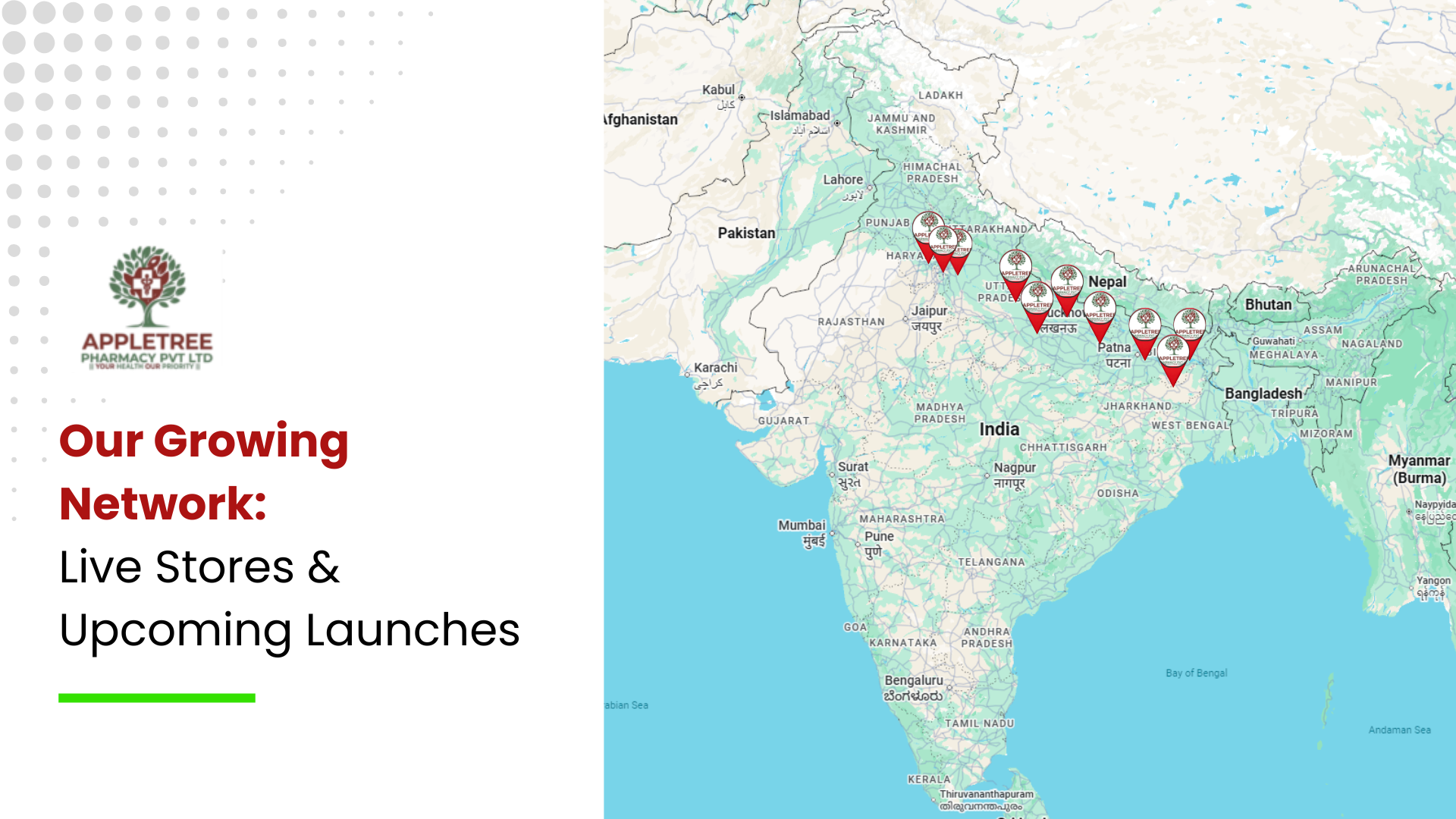 our growing network live stores & upcoming launches